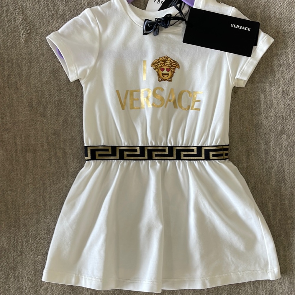 White Versace dress
